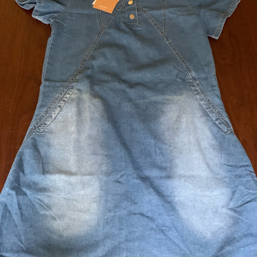 Women’s Blue Denim Dress with Button Detail NWT Size M